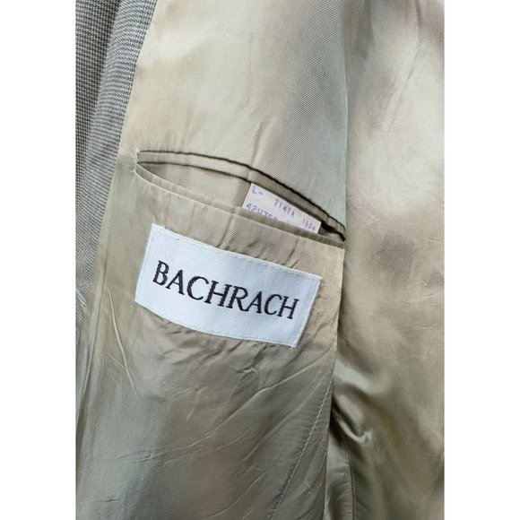 Bachrach Mens Blazer Pure Virgin Wool Size 42L Tan  Made In Canada - Picture 3 of 14